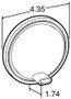 Super 44 LED 4 in Round Clear Back Up Light 44206C - diagram