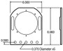 40 Series 4 in Round Light Mounting 40719 - front view