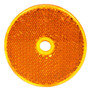 2Round in Yellow Truck-Lite Reflector 52A - front view