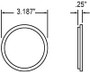 3-1/8Round in Yellow Reflector 47A - front view