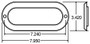 2x6 in Oval Light Mounting 60718 - diagram