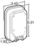 Super 45 Incandescent 3x5 in Rectangular Clear Back Up Light 45204 - front view