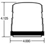 LED 4x4 in Round Yellow Beacon Light 92539Y - diagram