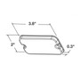 LED 4x2 in Rectangular Clear Strobe Light 92871Y - front view