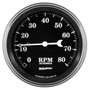 Autometer 3-3/8in 8K RPM In-Dash Tachometer Old Tyme Black