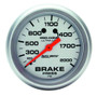 Autometer 2-5/8in 2000PSI Mechanical Brake Pressure Gauge Ultra-Lite