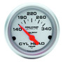 Autometer 2-1/16in 140-340F Cylinder Head Temp Gauge Ultra-Lite