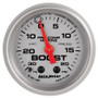 Autometer 2-1/16in 0-30HG/20PSI Vacuum/Boost Gauge Marine Silver Ultra-Lite