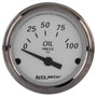 Autometer 2-1/16in 100PSI Electric Oil Pressure Gauge American Platinum
