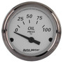 Autometer 2-1/16in 100PSI Electric Oil Pressure Gauge American Platinum