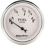 Autometer 2-1/16in 0-30Ohm Fuel Level Gauge Old Tyme White