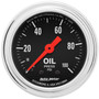 Autometer 2-1/16in 100PSI Mechanical Oil Pressure Gauge Traditional Chrome