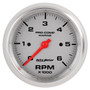 Autometer 3-3/8in 6K RPM Tachometer Marine Silver Ultra-Lite