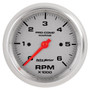 Autometer 3-3/8in 6K RPM Tachometer Marine Silver Ultra-Lite