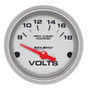 Autometer 2-1/16in 18V Voltmeter Gauge Marine Silver Ultra-Lite