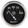 Autometer 2-1/16in 100PSI Oil Pressure Gauge Old Tyme Black