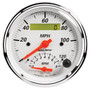 Autometer 3-3/8in 120MPH/8K RPM Programmable Tach/Speedo Arctic White
