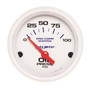 Autometer 2-1/16in 100PSI Oil Pressure Gauge Marine White Ultra-Lite