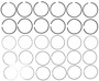 Engine Piston Ring Set - Standard Size 51708 - kit contents