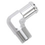 Edelbrock 90-Deg Hose End 1/2in NPT to 3/4in Clear