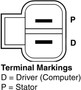 Vision OE Reman Alternator 13719 - connector view