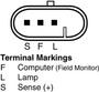 Vision OE Reman Alternator 13919 - connector view