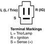 Remy Reman Alternator 14586 - connector view