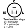 Remy Reman Alternator 14380 - connector view