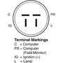 Remy New Alternator 94608 - connector view