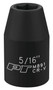 Performance Tool 3/8 in. Drive Impact Socket 5/16 in. M891 - front view