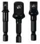Performance Tool 3-Piece Power Drill Socket Adapter Set W1390 - front view