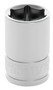 Performance Tool 1/2 in. Drive Socket 11/16 in. W32022 - front view