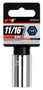 Performance Tool 1/2 in. Drive Socket 11/16 in. W32022 - packaging