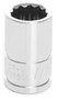Performance Tool 3/8 in. Drive 12-Point Socket 7/16 in. W38514 - front view