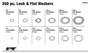 Performance Tool 350-Piece Lock & Flat Washer Assortment W5216 - diagram