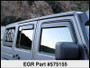EGR In-Channel Window Visors Matte for Jeep Wrangler JK | 575155
