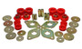 Energy Suspension Red Body Cab Mount Set for Toyota Pickup | 8.4107R