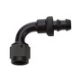 Allstar Performance 49456 | Pushlock Hose End Black 90 Deg Elbow -16