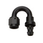 Allstar Performance 49486 | Pushlock Hose End Black 180 Deg Elbow -16