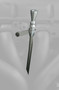 Lokar Engine Dipstick Pan Mount Braided Stainless Clear Anodized for BBC