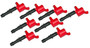 MSD Ignition 82438 | Blaster Ignition Coil Set Red for Ford 3-Valve V8 8-Pack