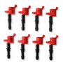 MSD Ignition 82438 | Blaster Ignition Coil Set Red for Ford 3-Valve V8 8-Pack