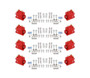 MSD Ignition 82808 | High Output Ignition Coil Set Red 8-Pack