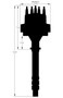 Black Pro-Billet Distributor with Vacuum Advance for Chevy V8
