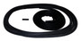 Crown Automotive 55019988K for 1987-1995 Jeep YJ Wrangler Windshield Weatherstrip & Molding Kit Black Rubber, Direct OE Replacement