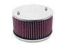 K&N 56-9095 Custom Racing Air Cleaner Assembly - Round Red Cotton Gauze Filter with Chrome Top for Carburetors