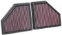 K&N High-Flow Air Filter 33-5086 (Set of 2) for 2016-2019 BMW 750Li X7 - Panel Replacement Filter