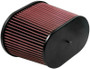 K&N RC-5178 Oval Universal Air Filter with Rigid Flange - Black Powder Coated