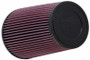 K&N RE-0810 Red Round Tapered Universal Clamp-On Air Filter - 9in Height