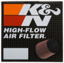 K&N RU-3580 Universal Clamp-On Air Filter - Round Tapered, Cotton Gauze, 6" OD x 5" H